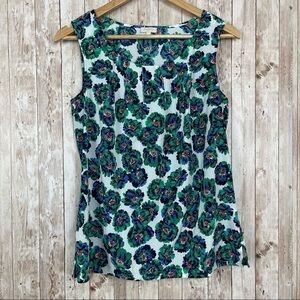 Talbots Floral Print Sleeveless Pullover Top Size Small Women